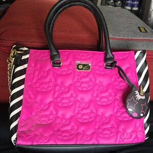 Betsey Johnson Pink and Black Women's Bag